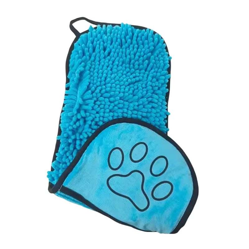 Handtuch im Taschenformat aus dickem Chenille für Haustiere, super saugfähig, schnelltrocknend, weiches Pflegetuch, universell für Hunde, Katzen und andere Haustiere.