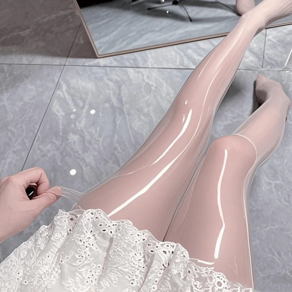 Neue Sexy 8D Glatte Glänzende Socken Glänzende Weiche Öl Glanz Strumpfhosen Glänzende frauen Leggings Party