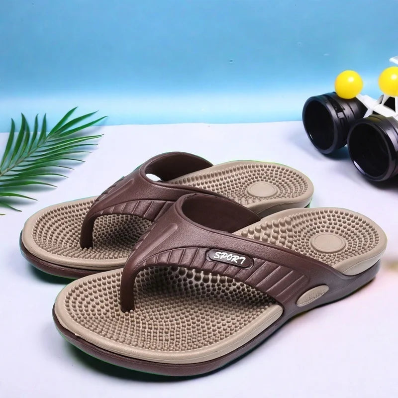 Leichte EVA-Sandalen für Herren mit Massagesohle, mehrfarbige Optionen, große Slip-On-Hausschuhe für den täglichen Gebrauch am Strand zu Hause im Freien