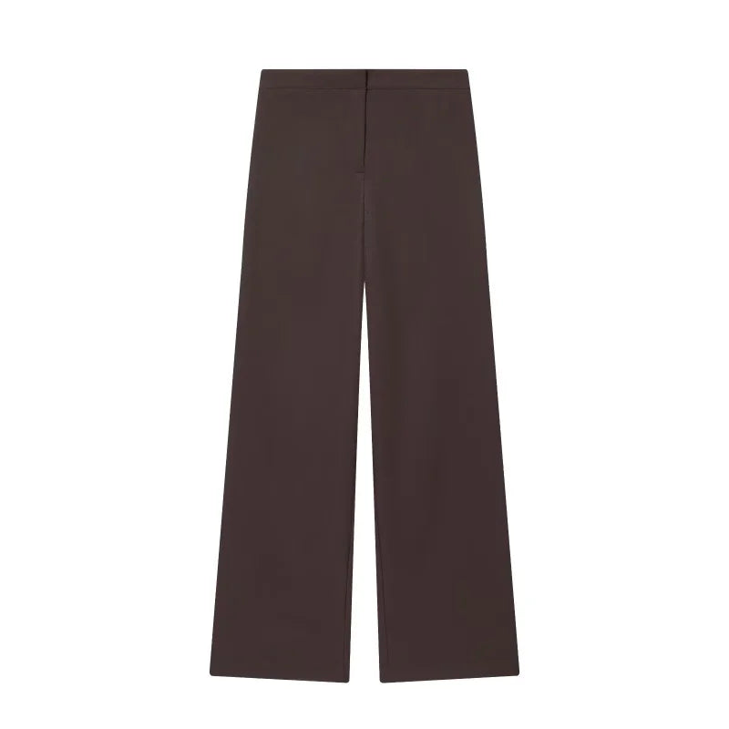ETJ 2025 Damen Herbst und Winter neues elegantes Mode-Revers mit Schulterpolster, geknöpfter Jacke und gerader Hose