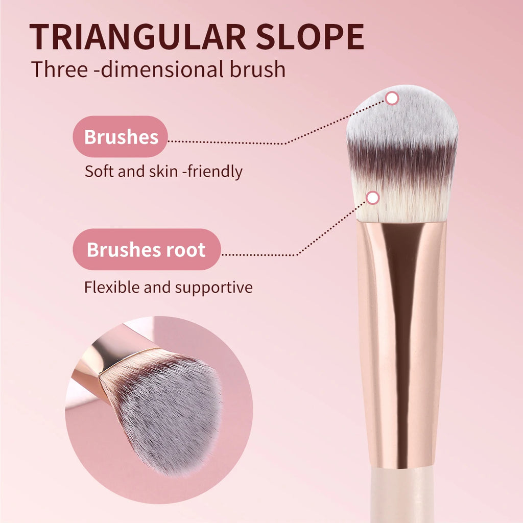 MAANGE Make-up-Pinsel-Set, 3-teilig, für Gesicht, Rouge, Kabuki, Puder, Foundation, Make-up-Pinsel für Mineral-BB-Creme, flüssiges Mischen, Beauty-Tool
