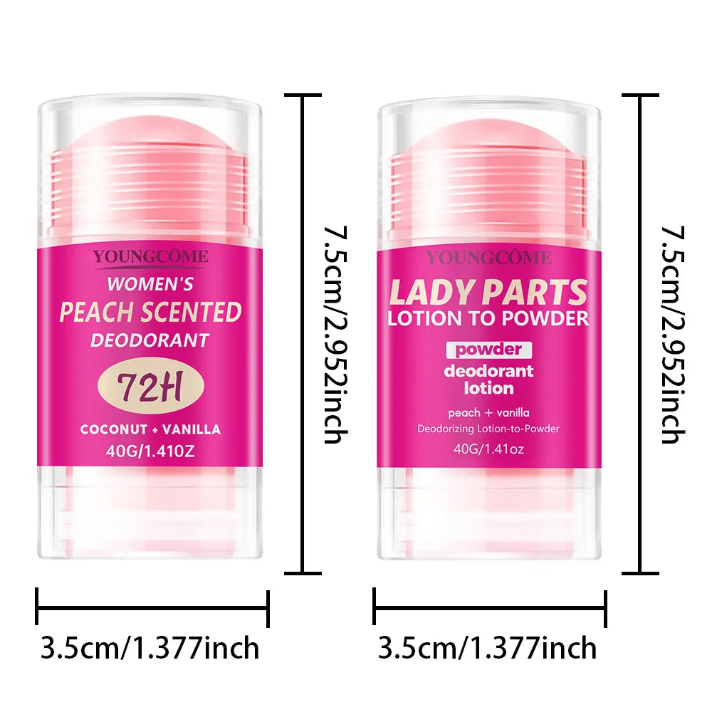 Körpergeruchsentferner Antitranspirant Stick Pfirsich Deodorant Achselentfernung für Frauen Mann Honig Pfirsich Stick Deodorant Stick 40g