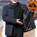 Dicke Fleece Warme Herren Winterjacke Winddicht Herren Wintermantel Fleece Blazer Herren Herbst Windschutz Casual Business Mantel L-3XL