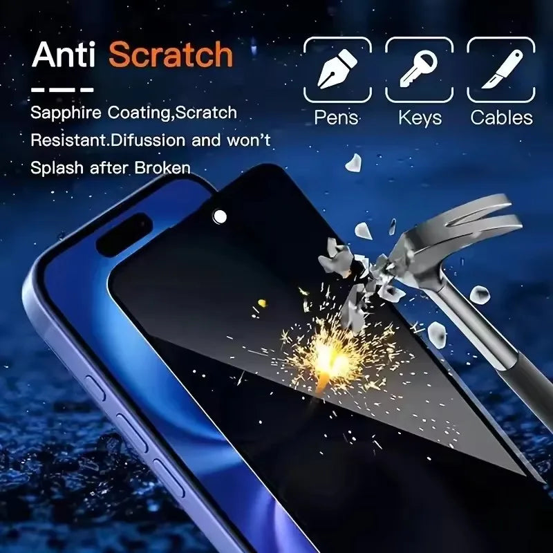 5 Stück Blickschutzfolie für iPhone 17 13 12 11 14 15 16 Pro Max Anti-Spy Schutzglas für iPhone XR X XS 16 15 14 Plus