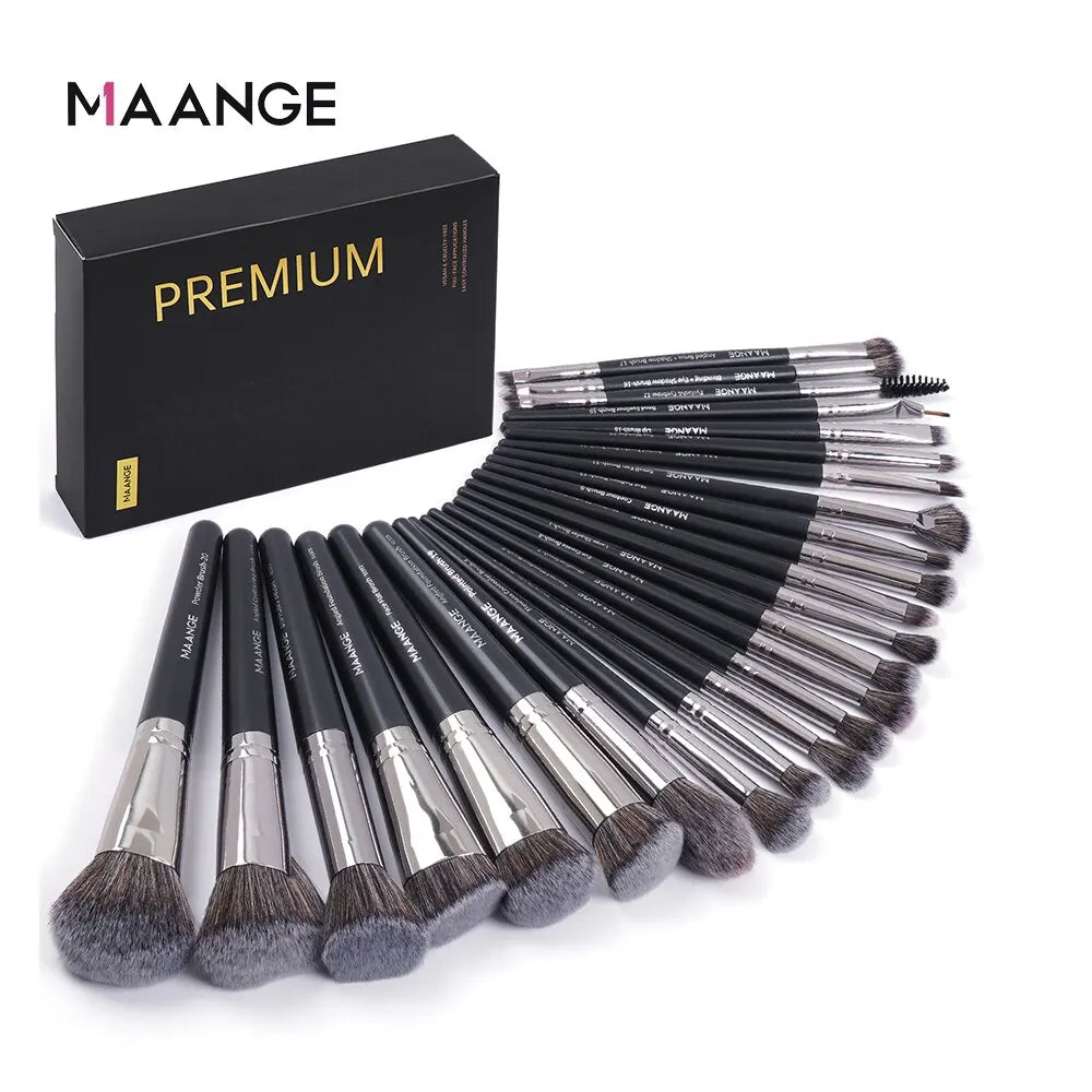 MAANGE Professionelle Geschenkbox, 25-teiliges Make-up-Pinsel-Set, Gesicht, Augen, Schönheitspinsel für Foundation, verdeckter Lidschatten, Konturpinsel