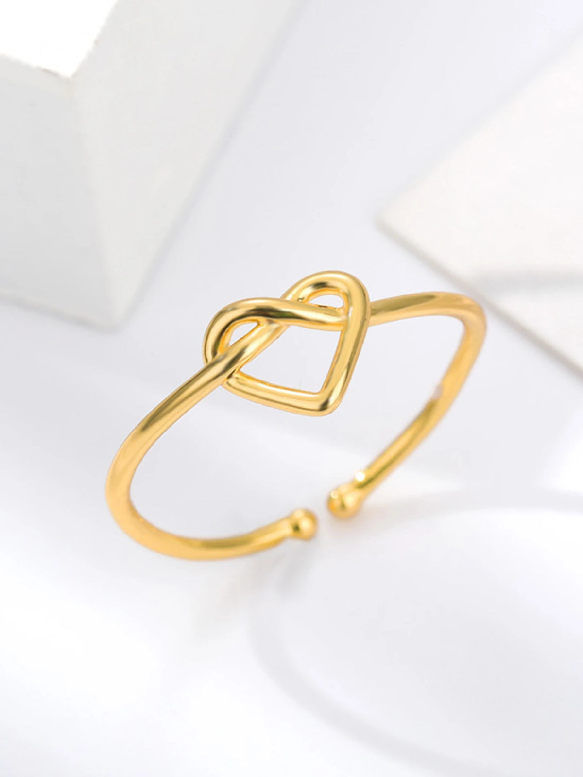 Einfache Edelstahl Herz Ringe Für Frauen Mädchen Öffnung Gold Farbe Finger Ring Hochzeit Engagement Weibliche Schmuck Party Geschenk