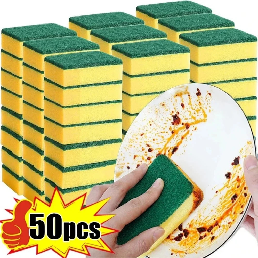 10/30/50PCS Hoch Saugfähigen doppelseitige Reinigung Schwamm Waschen Schüssel Topf Rost Fleck Küche Fett Schwamm pinsel Haushalts Werkzeug