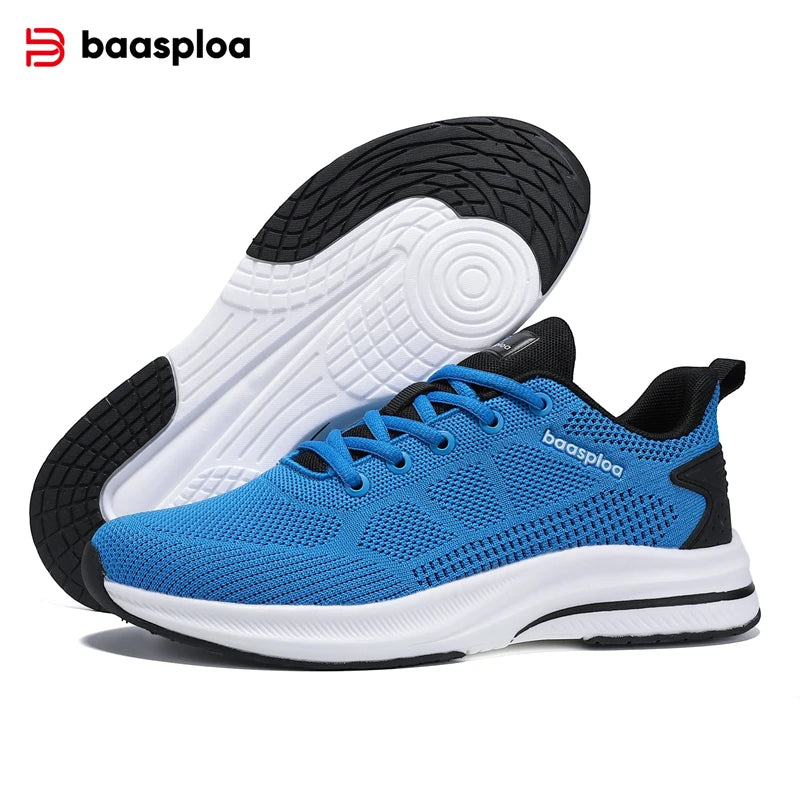 Baasploa Laufschuhe männer Neue Lässige Leichte Designer Mesh Turnschuhe Männlichen Outdoor Atmungsaktive Lace-Up Sport Wanderschuhe