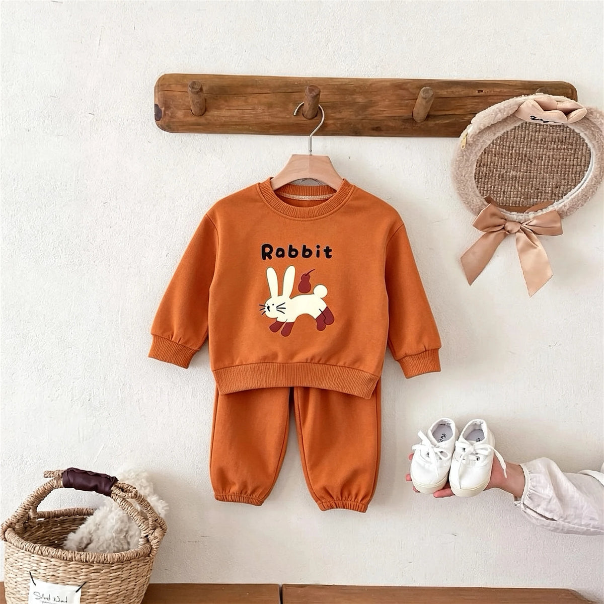Modischer Neuer Kinder-Langarm-Trainingsanzug Outfits Frühling Herbst Kleidung Kinder 2-Teiliges Set Sweatshirts + Hosen Freizeitanzug