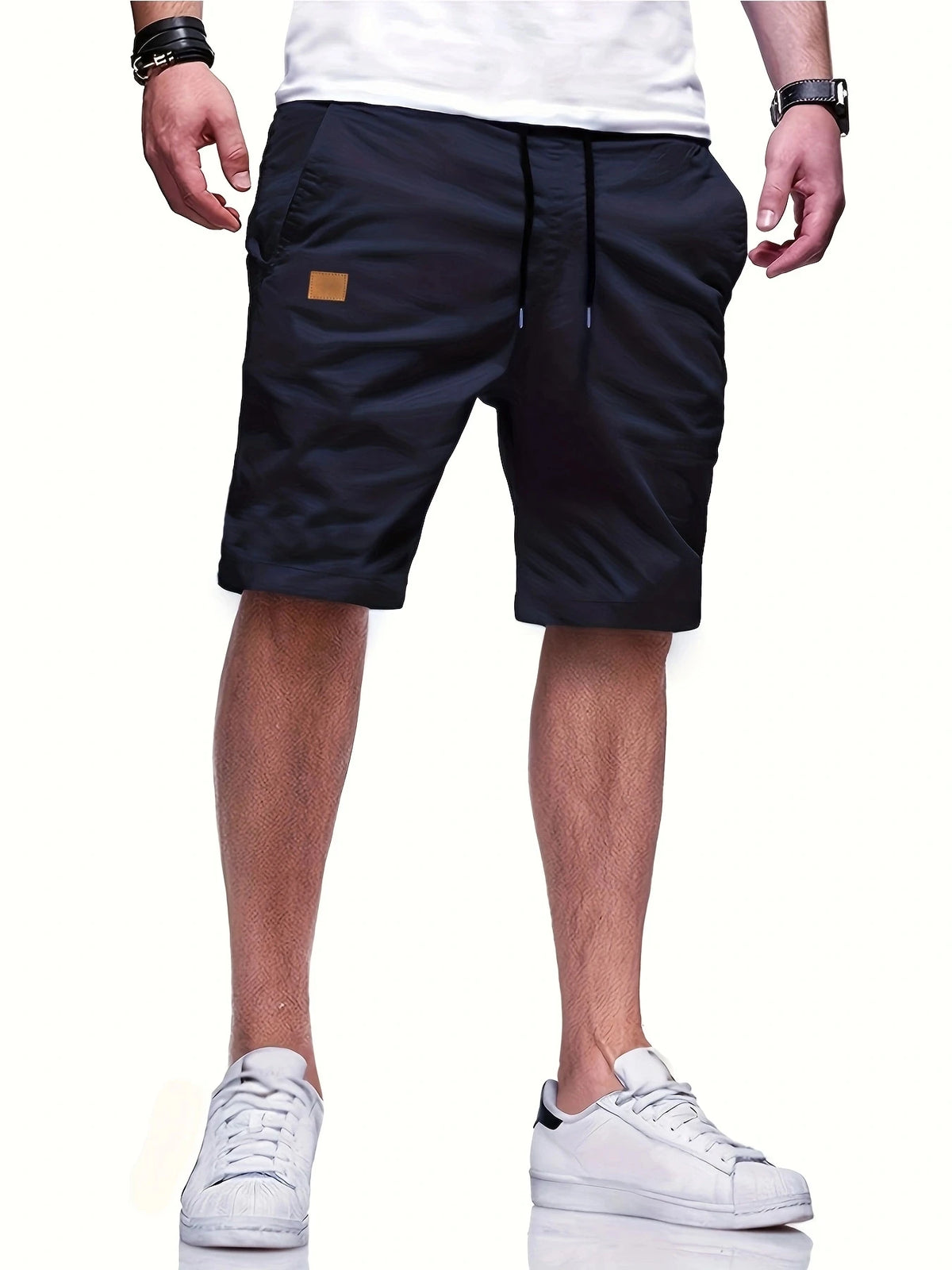 Neue Sommer-Herren-Freizeitshorts, Bermuda-Shorts, Fitness-Jogging-Shorts, Vintage-Cargoshorts mit elastischer Taille