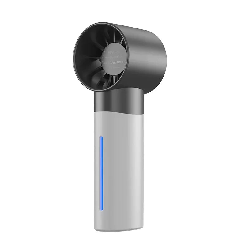 Tragbarer Sommer-Luftbefeuchter-Ventilator, Mini-Ventilator mit 5 Windgeschwindigkeiten, USB-wiederaufladbarer Hand-Sprühventilator, Wassersprüh-Nebelventilator, Mini-Ventilator für den Außenbereich