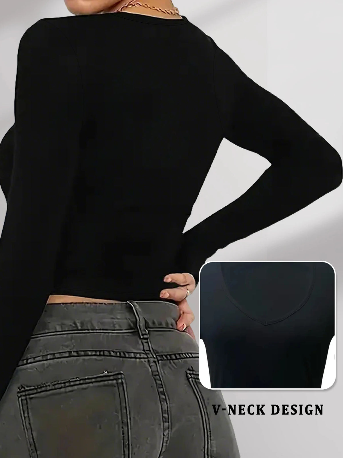 Langarm-T-Shirt für Damen. Superweiches, sportliches T-Shirt mit V-Ausschnitt für Workout, Laufen, Yoga