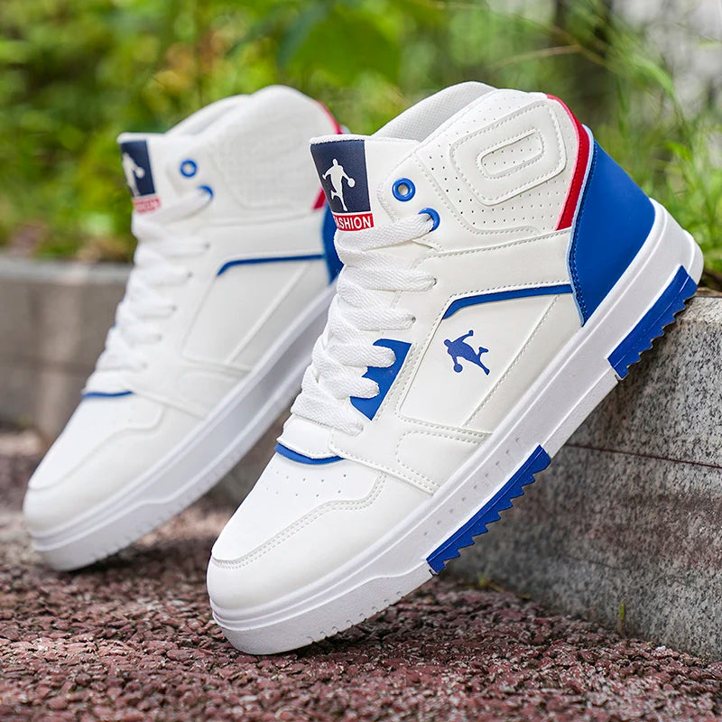 Vielseitige High-Top-Freizeitsportschuhe für Herren – bequeme, trendige Outdoor-Lauf- und Skateschuhe mit dicker Sohle