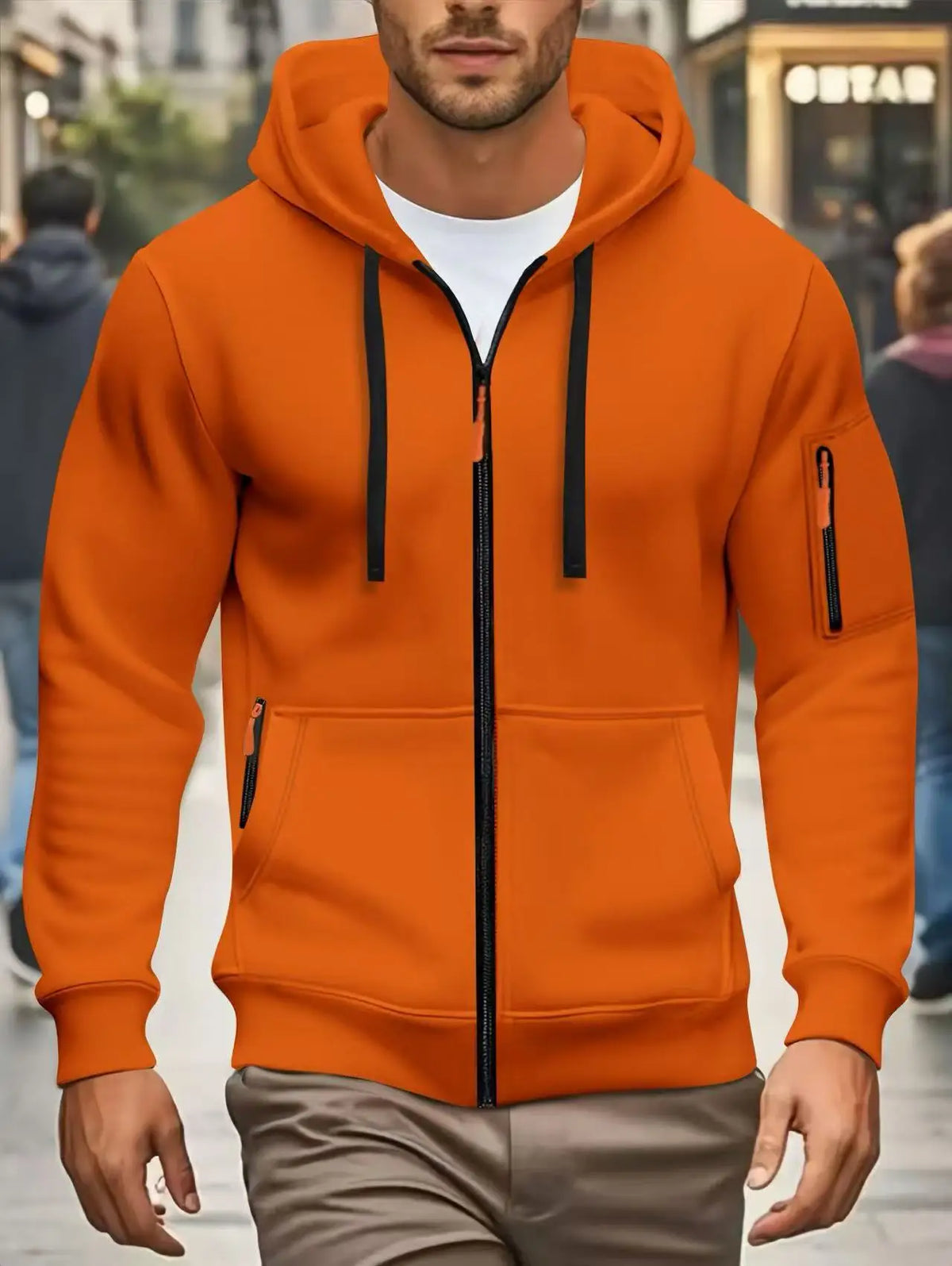 Männer Herbst Winter Neue Hoodies Langarm Sweatshirt Zipper Design Mit Kapuze Sweatshirt für Männer Sportswear Slim Fit Casual Jacke