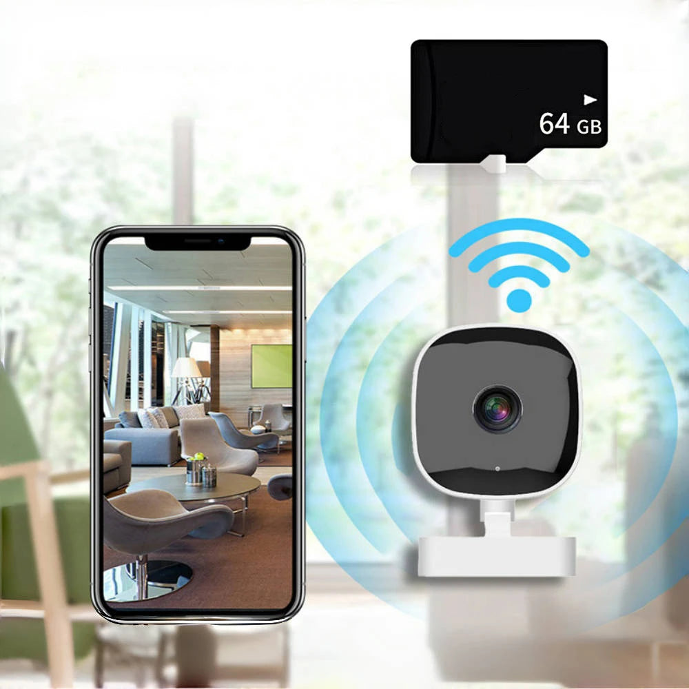 Intelligente drahtlose Full-HD-Kamera, Weitwinkel-Bewegungserkennung und Rekorder, Audio-Video für Nachtsicht, Heimsicherheit, Mikro-Camcorder