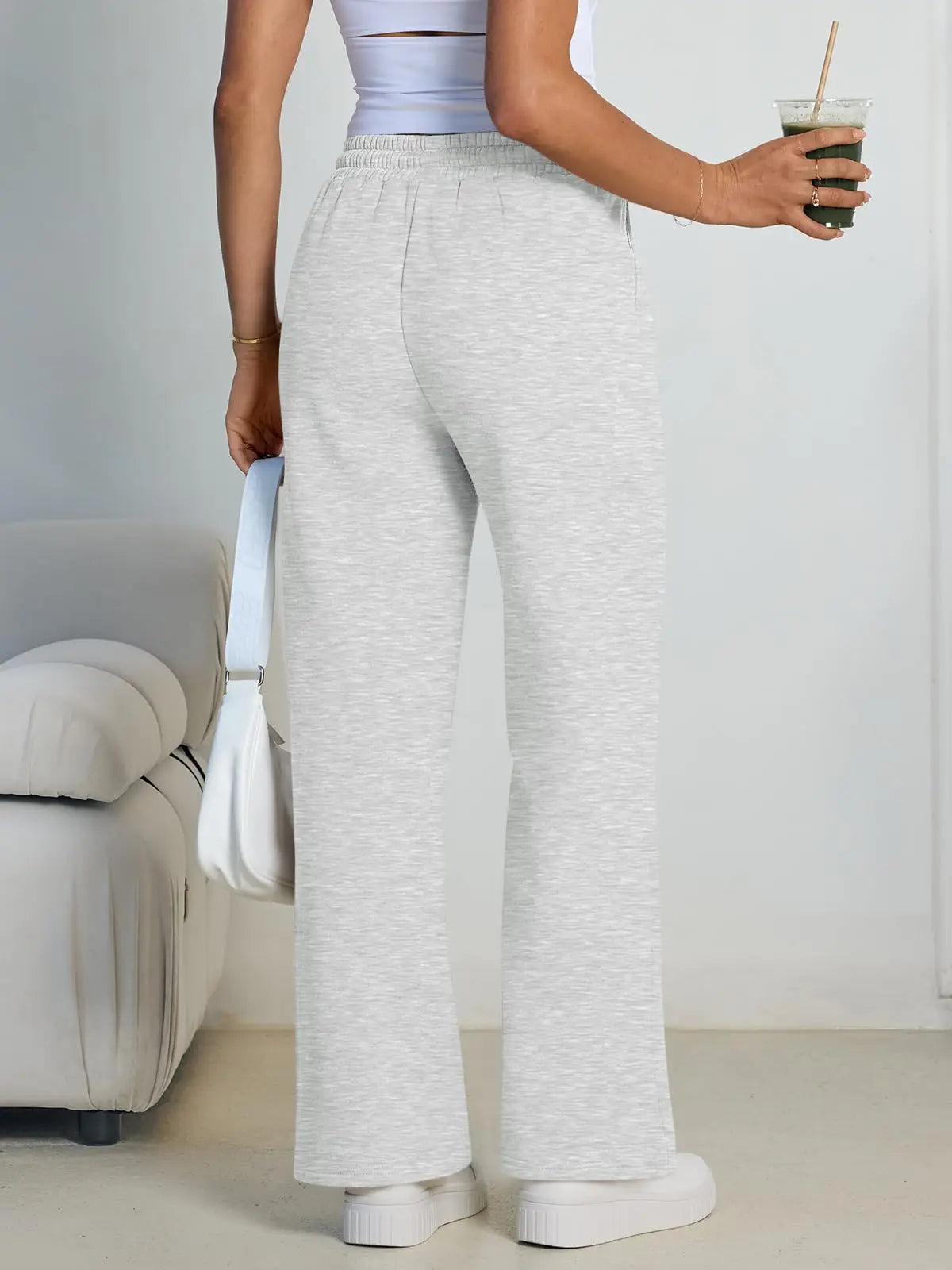 2026 Neue Harajuku Weite Jogginghose für Damen Streetwear Baggy Oversize Graue Sporthose mit Kordelzug Lässige Jogger-Hose