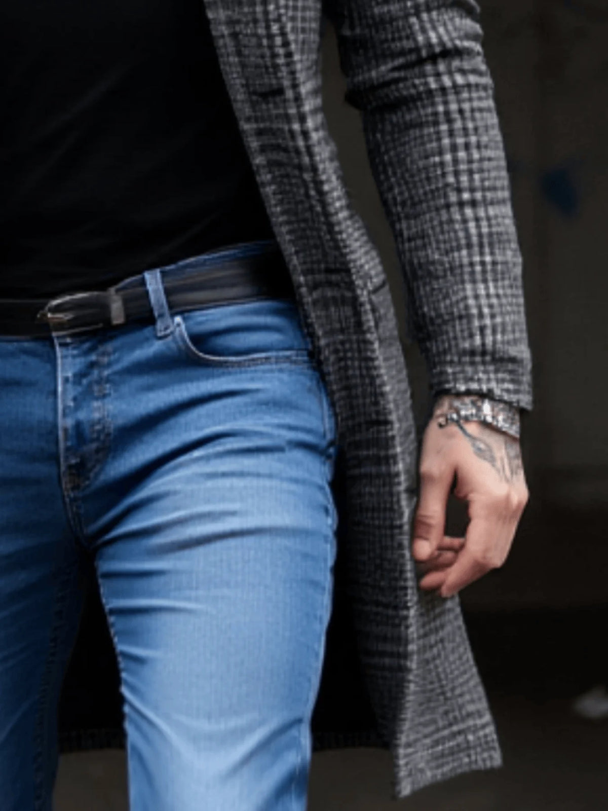 Neuankömmling Herren-Mantel aus karierter Wolle, einreihig, verdickt, mit Futter, EU-Größen, Winter, Pendeln, Outdoor-Stil