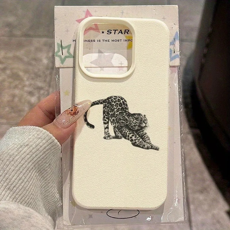 Für iPhone 17 16 15 14 13 12 11 Pro Max Hülle Panther Leopard Animal Print Design Cover für iPhone XS XR X 16E 16 Plus Air Fundas
