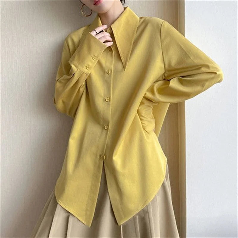 Frau Frühling Herbst Stil Blusen Shirts Dame Casual Langarm Peter Pan Kragen Blusas Tops DF4848