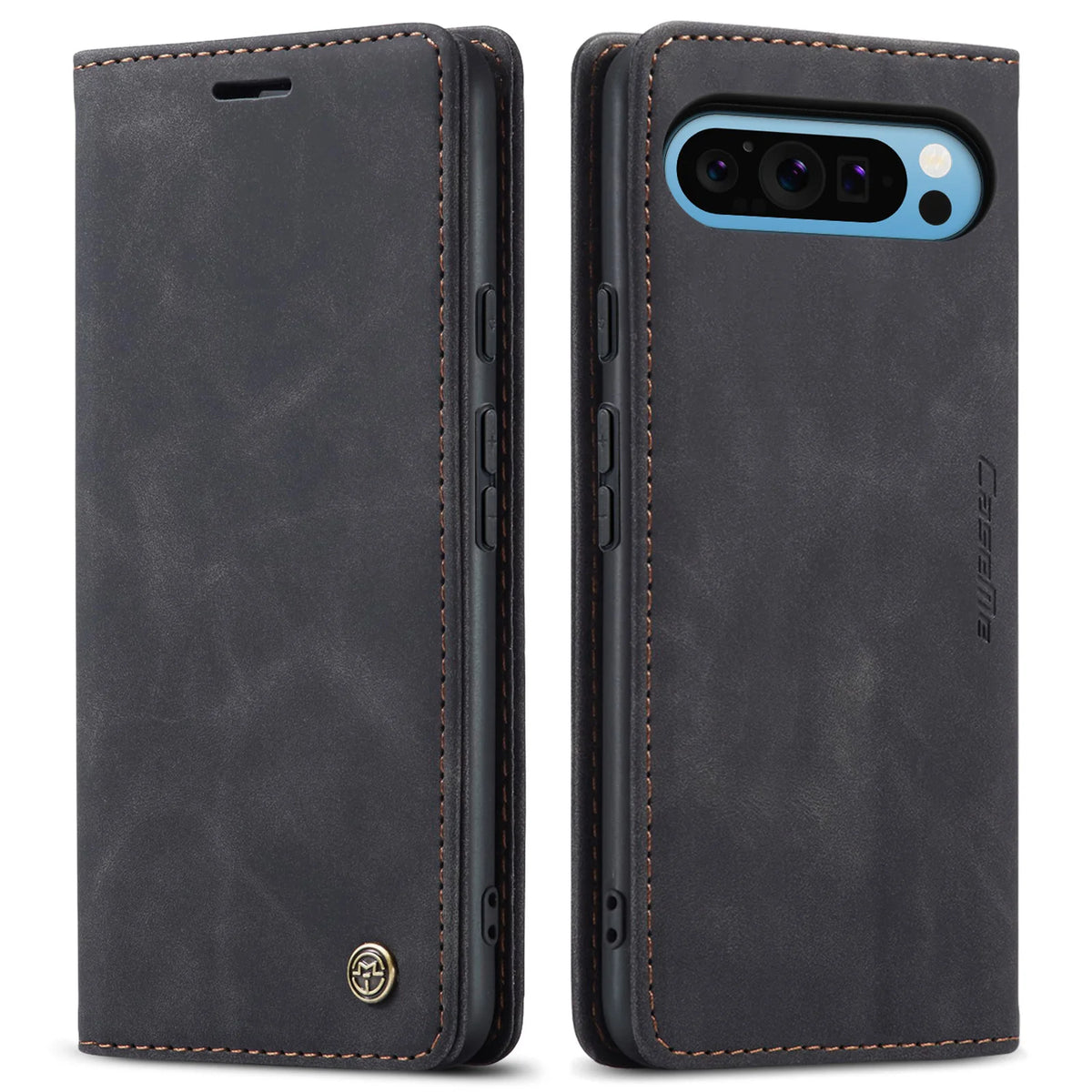 Business Retro Leder Handyhülle für Google Pixel 10 9 8 Pro XL 10A 9A 8A 7 5G Luxuriöse Magnetische Flip-Kartenfach-Brieftaschenhülle