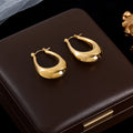 GANEMLY 316L Edelstahl Metall Goldfarben Creolen für Damen Neue Trendige Exquisite Wasserdichte Ohrschmuck Geschenk für Frauen