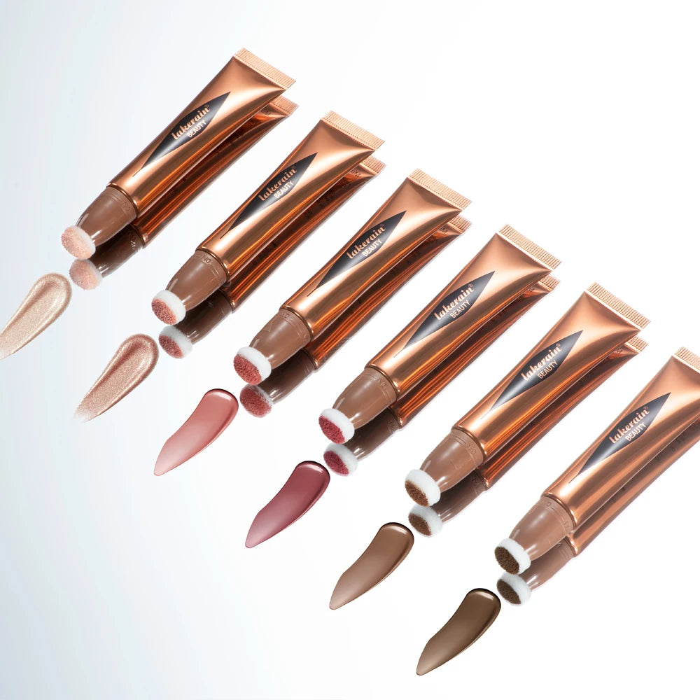 Beauty Blush Wand Easy Liquid Blush Gesichtsrouge Natürliche Creme Wangentönung Erhellen Sie die Augen Highlight Contour Stick Schwammkopf