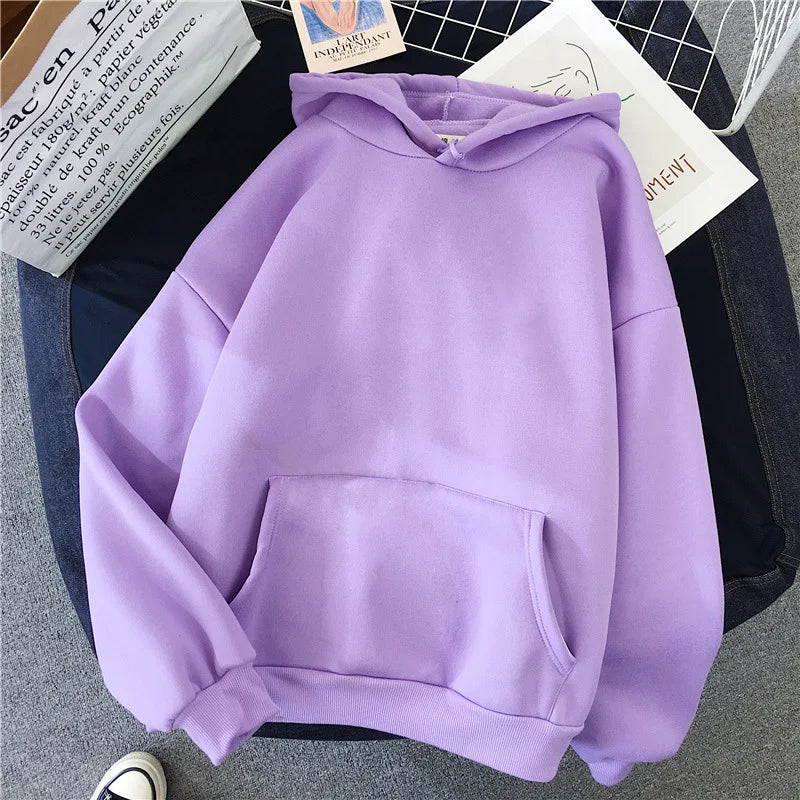 Frauen Casual Drucken Lose Hoodies Frühling Langarm Mit Kapuze Sweatshirt Harajuku Einfache Tops Faul Stil Pullover 2023 Streetwear