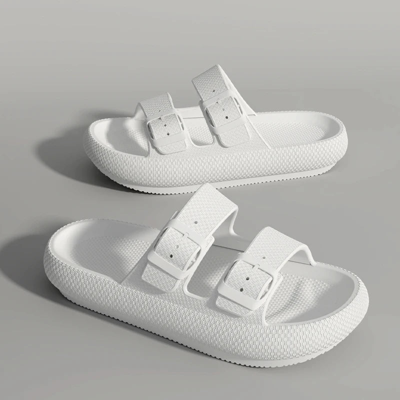 2025 Neue Herren-Outdoor-Mode-Sandalen mit dicker Sohle – Rutschfeste Dusch- und Badeschlappen, leichte, bequeme Hausschuhe