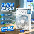 3-in-1 Ventilator Klimaanlage LED-Licht Tragbarer Luftbefeuchter Klimaanlagen-Ventilator für Outdoor und Reisen Handgehaltener Eispack-Sprühventilator