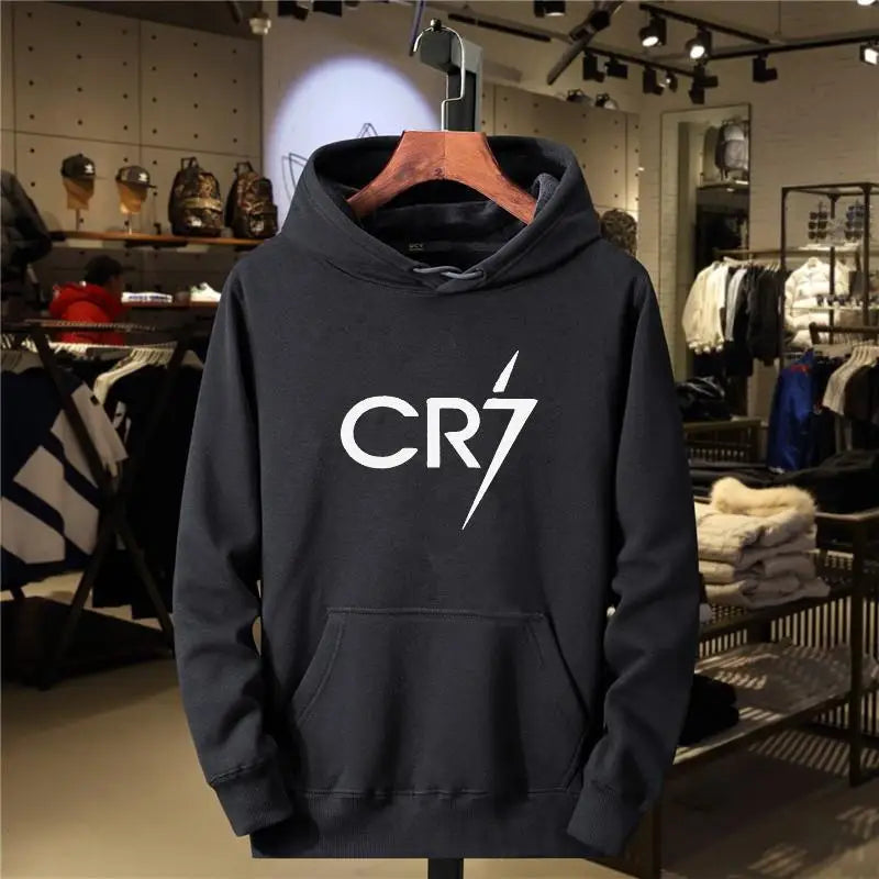 2026 Herren- und Damen-Freizeit-Sport-Hoodie mit CR7-Aufdruck, locker geschnitten, modisch, langärmelig, Fleece-Pullover
