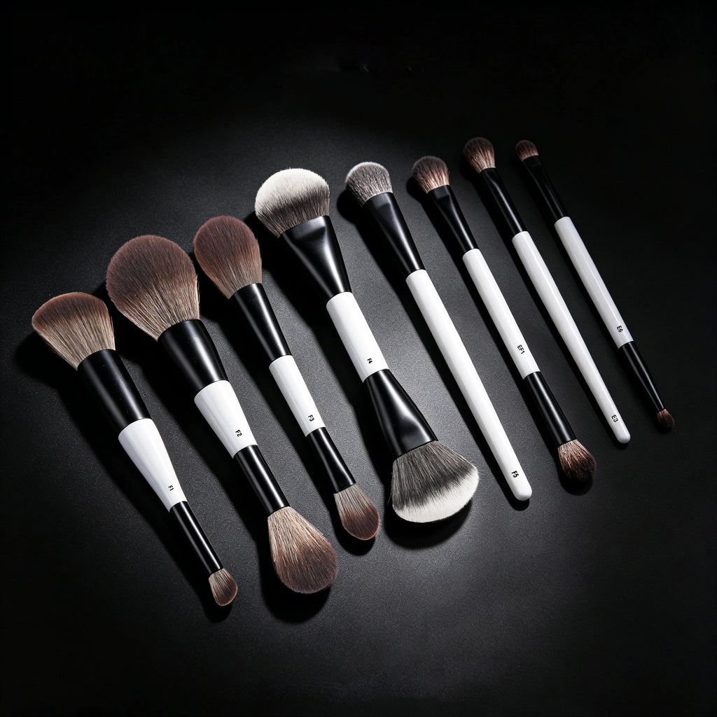 Doppelseitiger Foundation-Pinsel F4 Puder F1 Rouge Kontur F2 Make-up-Pinsel mit Verpackungsbox