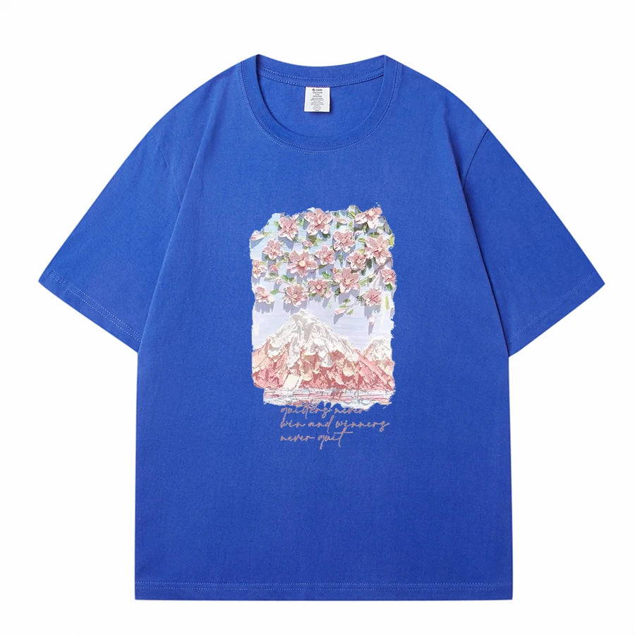 WAVLATII Damen-T-Shirts aus 100 % Baumwolle, Sommer-T-Shirts für Damen, Lavendel, Streetwear, bedruckte T-Shirts, grün, lässig, kurzärmelig, WT2328