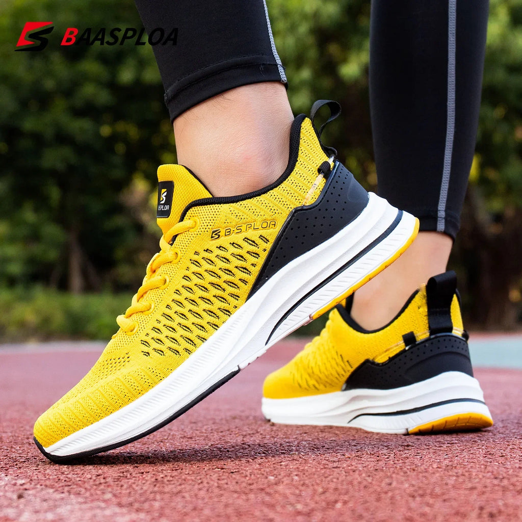 Baasploa Herren-Laufschuhe, neue atmungsaktive Mesh-Sport-Sneaker, Übergröße 41–48, klassische Freizeitschuhe für Herren, rutschfest, Outdoor-Komfort