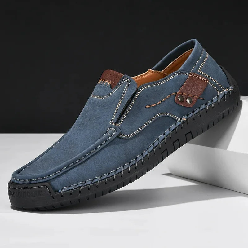 Business Casual Handgenähte Herren-Slipper in Übergrößen Frühling Herbst Neuer Stil Cross-Border Bean Bean Schuhe mit Gummisohle