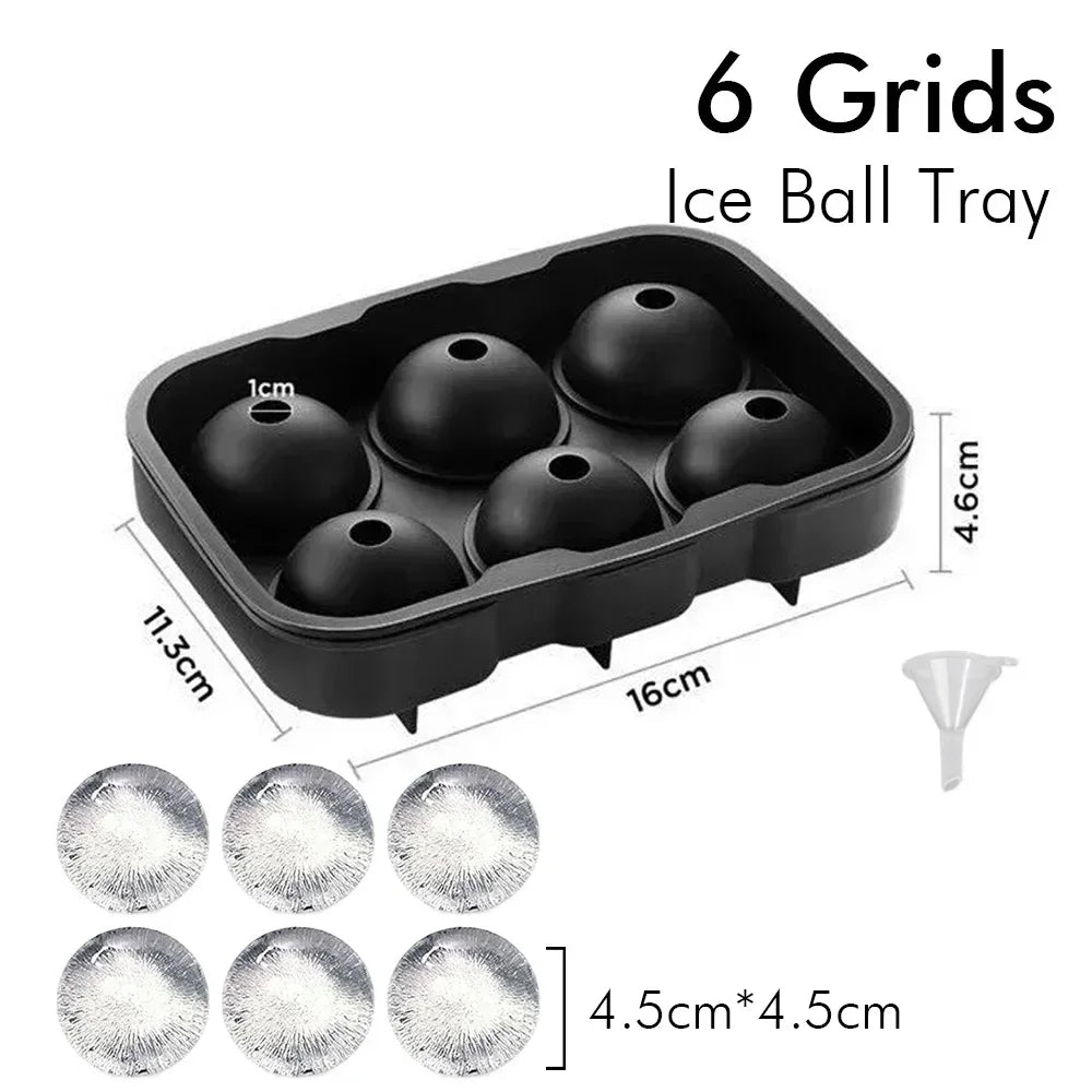 Eiswürfelschale, Silikon-Eisball-Gefrierschrankform, quadratischer Eiswürfelbereiter mit Deckel, 4/6/8 Gitter für Whiskey, Cocktail, Kaffeezubehör