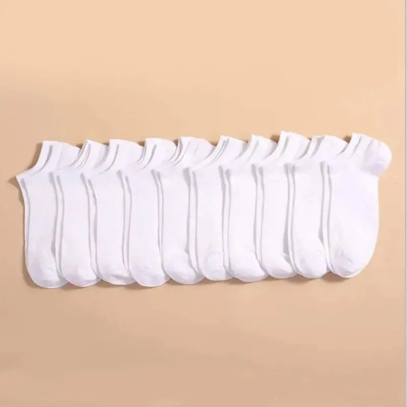 10 Paar lässige, einfarbige Unisex-Bootssocken, dünn, atmungsaktiv, bequem, geruchshemmend, schweißabsorbierend, niedrig geschnittene Söckchen für Männer und Frauen