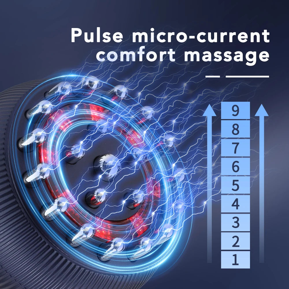 Elektrisches Meridian-Bürsten-Körpermassagegerät mit 9-Gang-Gua Sha Microcurrent Hot Compress Scraping-Funktion für Body Slim und Ralex
