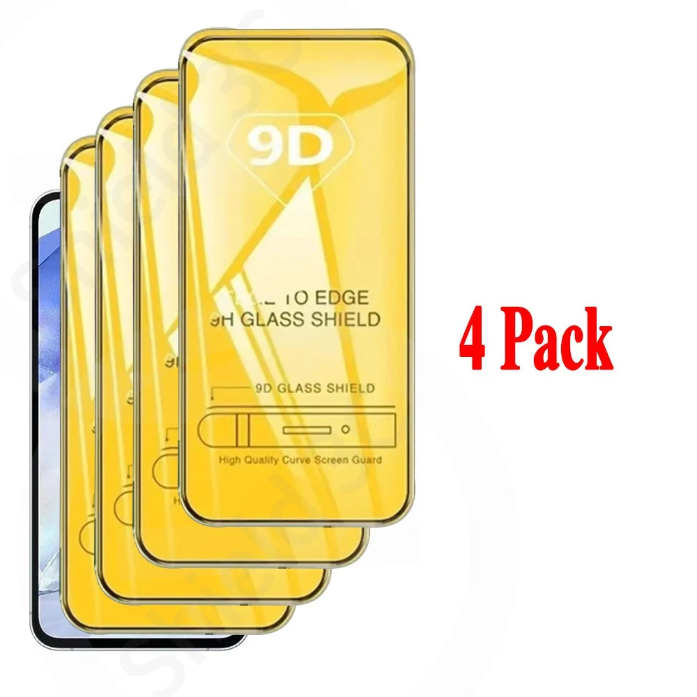 1-5PCS 9D Schutzglas für Samsung A57 A56 A55 A54 A37 A36 A35 A17 A16 A15 A53 A52 A35 A14 A13 Kratzfester Displayschutz
