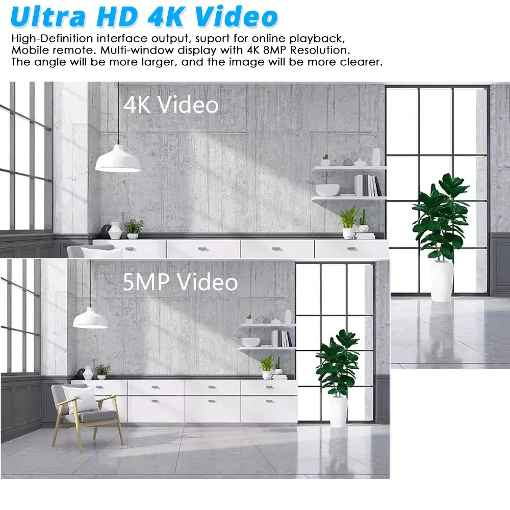 Tuya 4K 8CH POE NVR Sicherheitssystem mit Menschenerkennung CCTV Netzwerk-Videorekorder 8MP 8-Kanal Überwachungsrekorder Smart Life