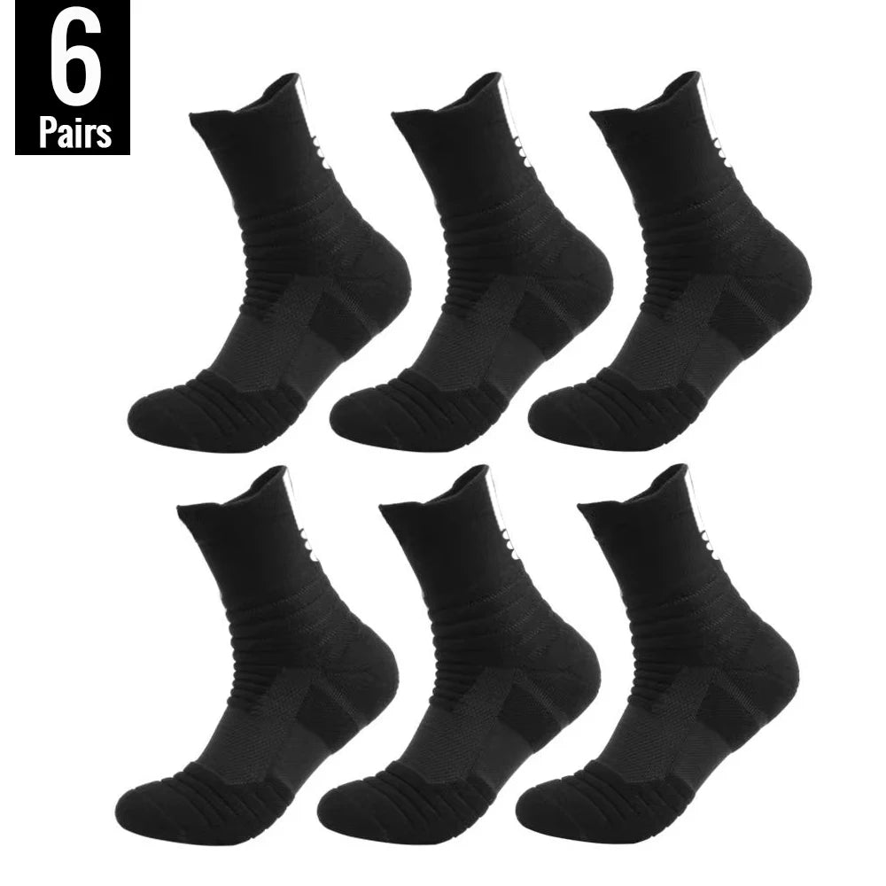 HSS 6/3/1 Paar neue Männer Sport Laufen Fitness Flug kurze Röhre Socken Damen Handtuch unten Basketball Socken einfarbig schwarze Socken