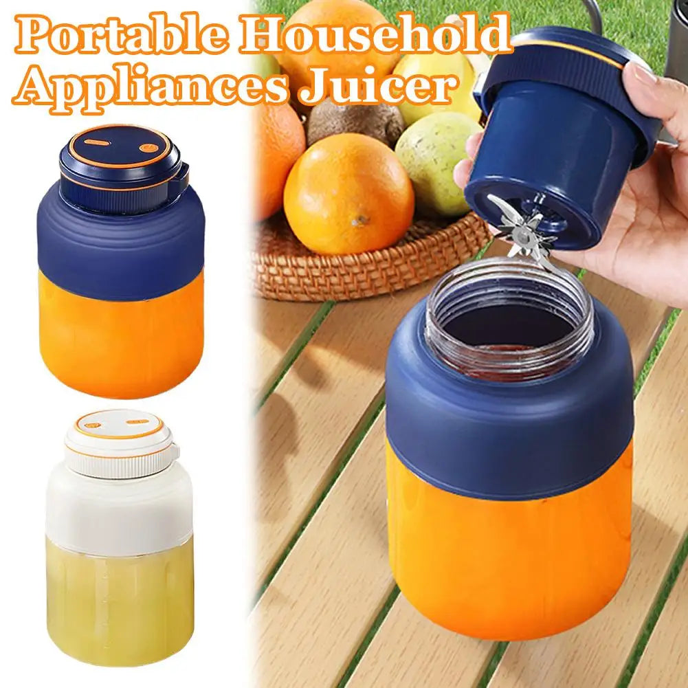 Tragbarer Mixer für Shakes und Smoothies Persönlicher Saftbecher Wiederaufladbarer Mini-Fruchtmixer mit Doppeldeckel für Reisen und Büro