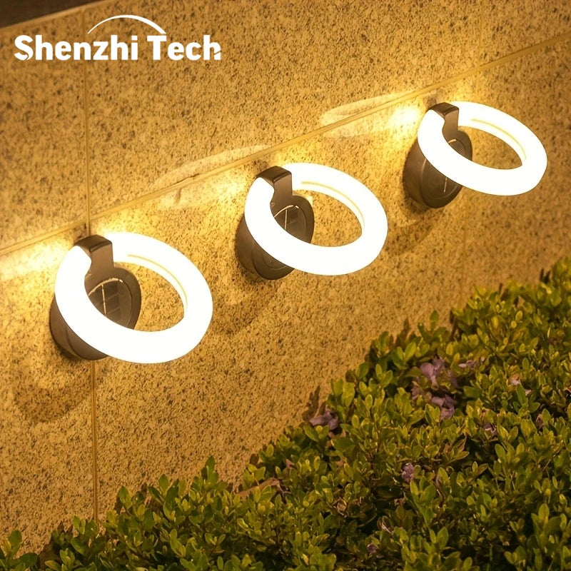 1/4PCS Solarleuchten für den Außenbereich, wasserdichtes Atmosphärenlicht, vergrabene Außenlampen, Wandbeleuchtung, Rasenlampe, für Balkon-Gartendekoration