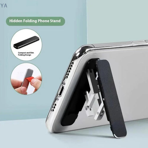 1/3 Stück Mini Unsichtbarer Faltbarer Handyständer aus Aluminiumlegierung, Desktop-Halterung mit Verstellbarem Winkel für Mobiltelefone
