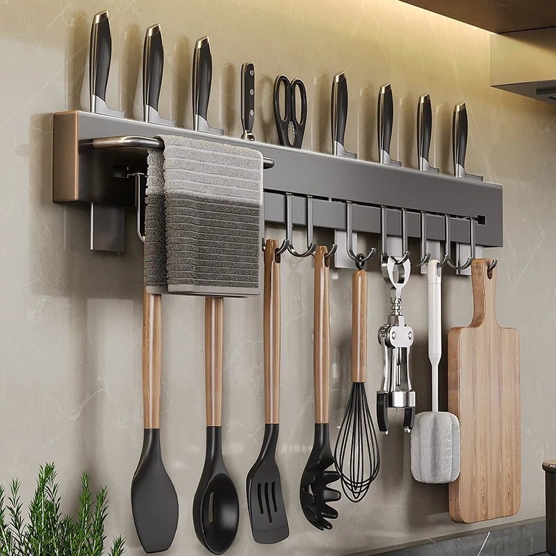 Edelstahl Reinigung Hängen Löffel Halter Wand Küche Lagerung Liefert Messer Ständer Haken Organizer Küche Neuartige Zubehör