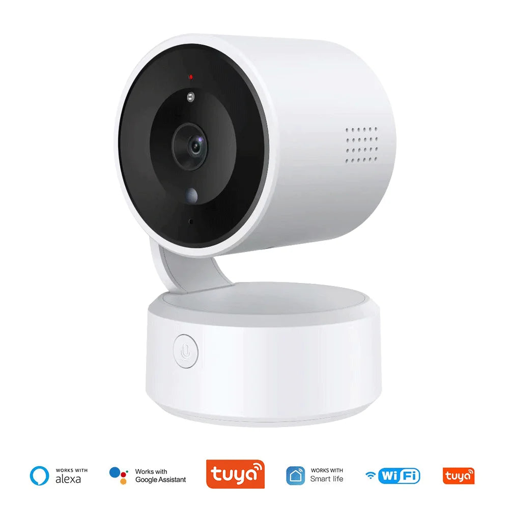 Tuya Wifi Indoor Überwachungskamera HD 2K 5MP One-Touch-Call Baby Monitor Home Security PTZ 4X Zoom Kamera menschliche Auto Tracking