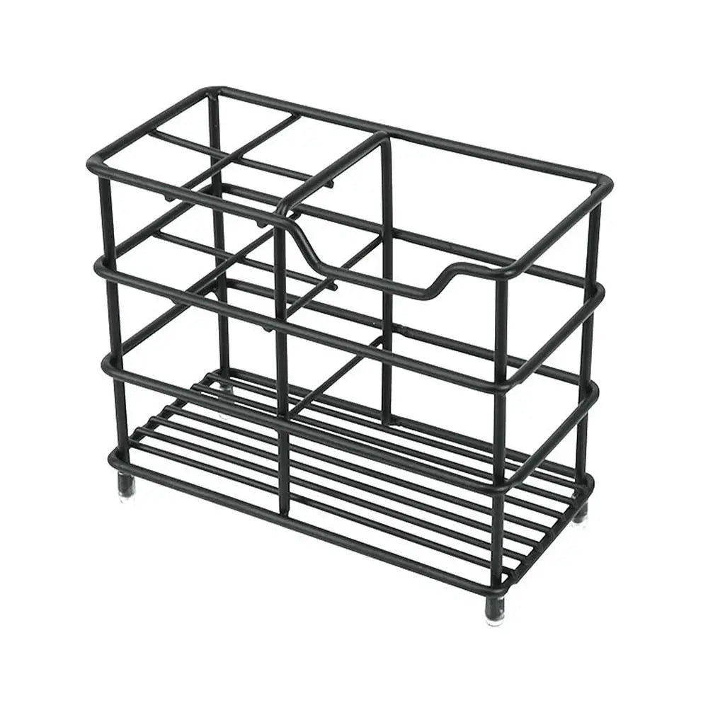 1PC Badezimmer Zahnbürste Halter Edelstahl Schwarz Silber Waren Regal Zahnpasta Halter Stehen Langlebig Badezimmer Organizer