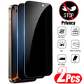 2 Stück Anti-Spionage Displayschutzfolie für iPhone 11 12 13 14 15 16 17 Pro Max 14 15 16 Plus 16e 17 Air 17e Gehärtetes Glas Sichtschutzfolie