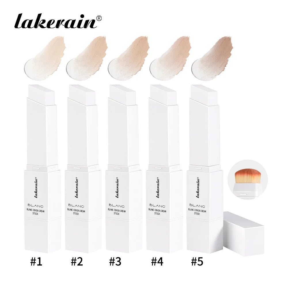 Farbwechselnder Foundation-Stick Blanc Foundation Koreanisches Make-up Basis Hochdeckender Concealer Natürlicher Nude 2-in-1 Foundation-Stick