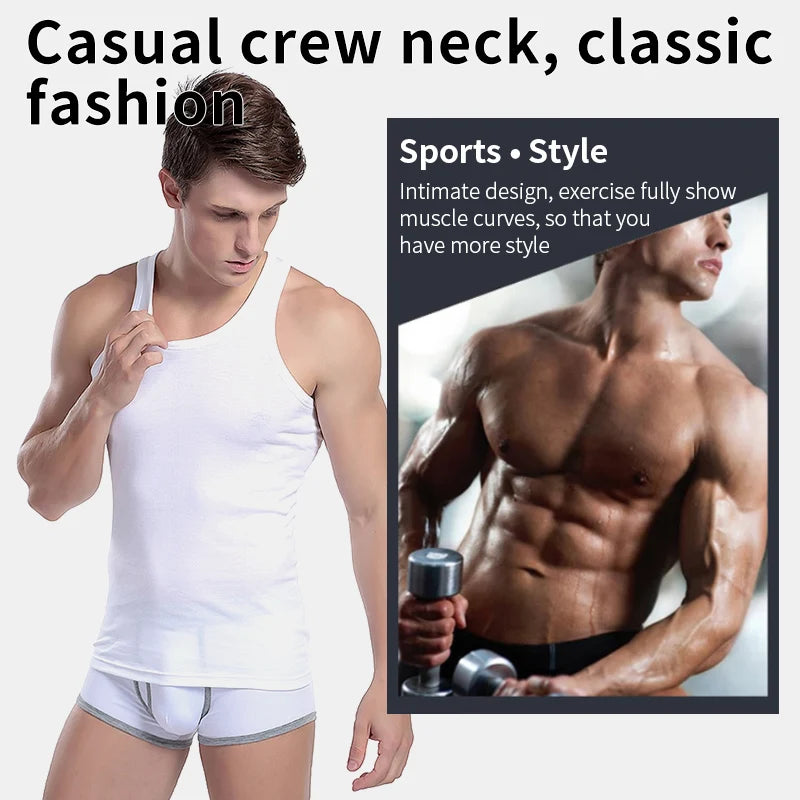 3/1 Stück Herren-Weste aus reiner Baumwolle, Fitness-Trainingsjacke, vier Jahreszeiten, einfarbig, eng, ärmellos, T-Shirt, Teenager, lässig, Witz