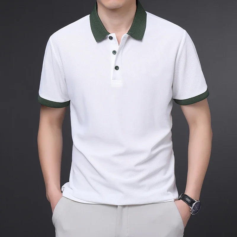 Herren Einfarbig Casual Fashion Kurzarm POLO Shirt Sommer Bequemes Top